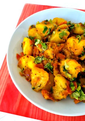 Una foto de Patatas Bombay {receta de Jamie Oliver}
