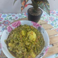 Cluster beans Gawar ki sabzi A picture of Cluster beans Gawar ki sabzi.