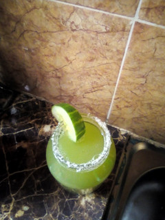 A picture of Cocomber and lemon juice.