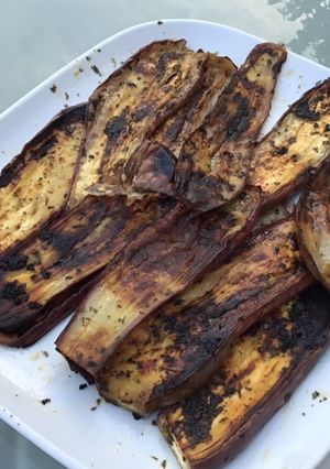 Une photo de Aubergines graffiti marinées (grillées à la plancha)
