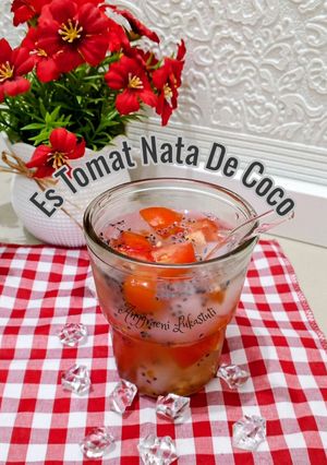 Foto resep Es Tomat Nata De Coco (Merah Putih)