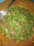 Tumis Kacang Panjang dengan Tudai (kerang dara)