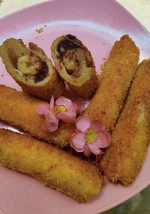 Foto resep Roti Tawar Goreng isi pisang coklat