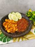 Udang Goreng Mentega dengan Sambal Terasi Mentah