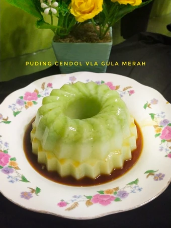 Langkah Mudah untuk Membikin Resep Puding Cendol Vla Gula Merah yang Lezat Anti Ribet, Lezat Sekali