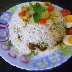Upside Down Chicken Biryani A picture of Upside Down Chicken Biryani.