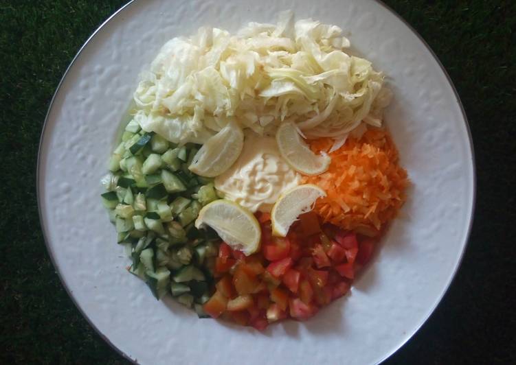Salad sayur yang sehat & segar 🥕🍅🥒🍋