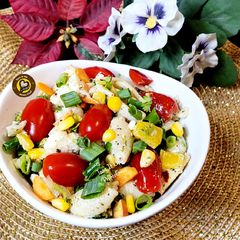 A picture of Italian Vegan Pasta Salad With Dressing.