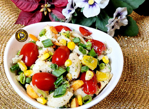 A picture of Italian Vegan Pasta Salad With Dressing.