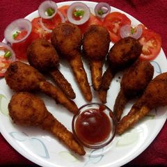 A picture of Babycorn paneer Lollypop.