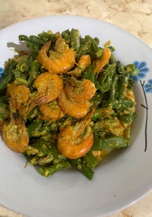 Foto resep Tumis udang kacang panjang