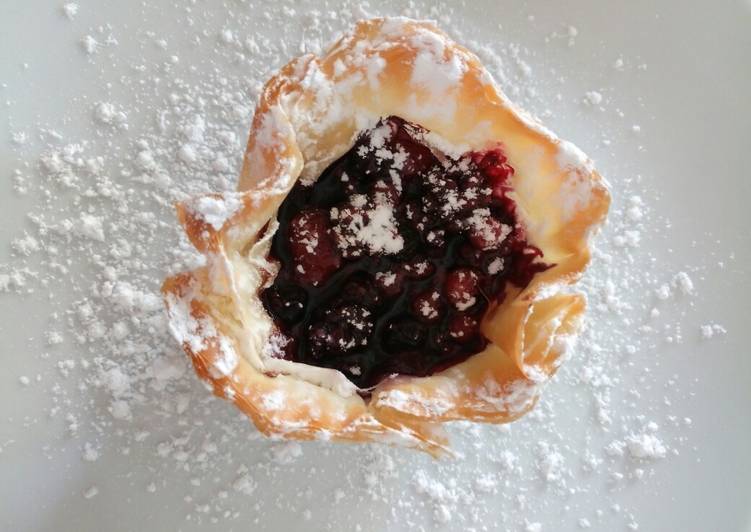 Easiest Way to Prepare Super Quick Homemade Mixed Berry filo tart