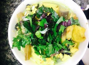 Hình của món Ốc nhồi om chuối đậu.