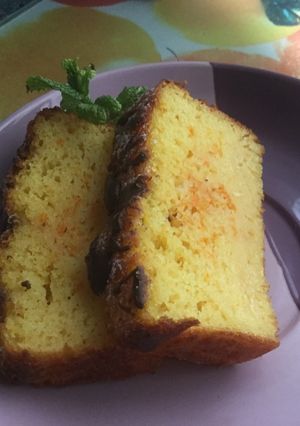 Una foto de Delicioso bizcocho de naranja