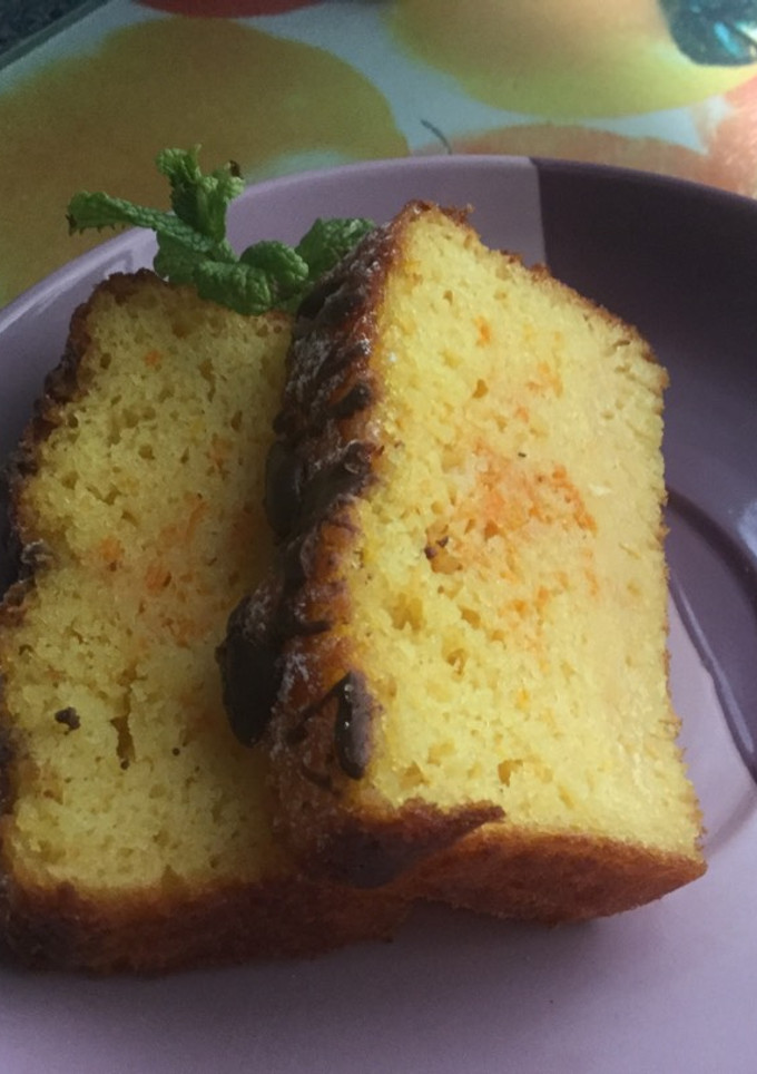 Una foto de Delicioso bizcocho de naranja