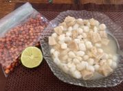 Una foto de menudo sin arroz