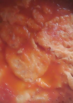 Una foto de Tortitas de atún  en puré de tómate :)