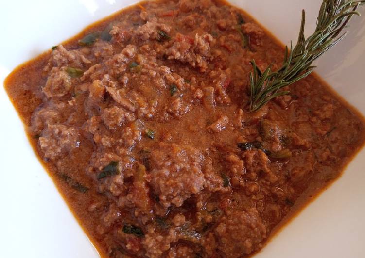 Recipe of Speedy Stewed Minced Meat Mixed with Chicken Gizzards