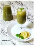 Healthy Green Juice (Apple Celery Kyuri Lemon Mint Ginger Honey Dates)