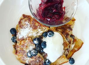 Una foto de Hot cake austriaco de jengibre y mascarpone
