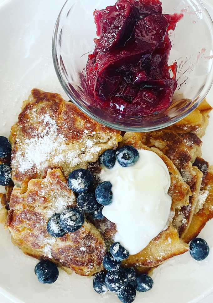 Una foto de Hot cake austriaco de jengibre y mascarpone
