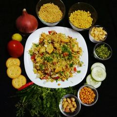 Chat pata Biscuit bhel. A picture of Chat pata Biscuit bhel. .