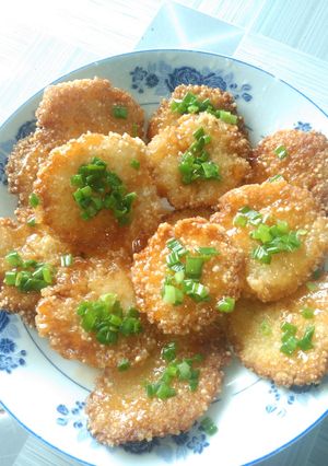 Hình của món Cơm nguội chiên giòn.