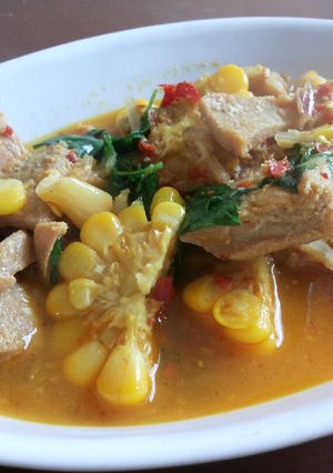 Foto resep Ikan tuna bumbu woku dengan jagung