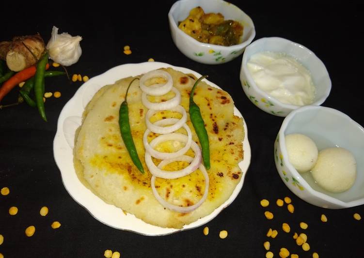 Recipe of Favorite Chana dal stuffed rice flour paratha