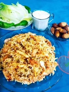 عکسی از دستور برنج ماش با مرغ