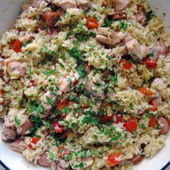 A picture of Oven-Baked Jambalaya.