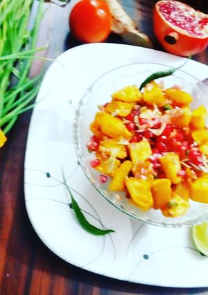 A picture of Aloo chaat.