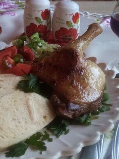 Vörösboros, fahéjas sült kacsacomb recept fotója
