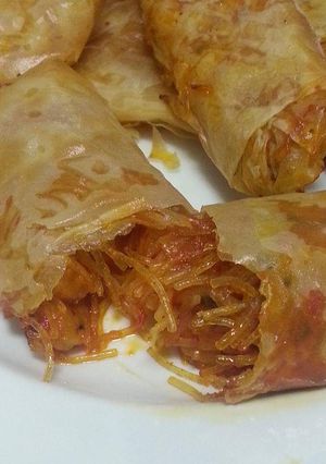 Foto principal de Rollitos de gambas y fideos chinos