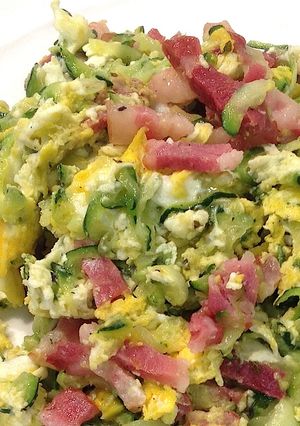 A picture of Zucchini & Ham Scramble.