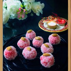 A picture of Coconut Ladoo 🥥.