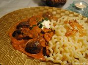 A picture of fusilli pasta
