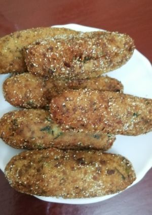 A picture of Fried kebabs#ramadhan dishes.