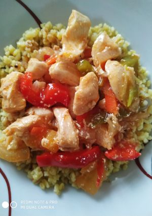 Csirkemell, Uncle Bens édes-savanyú mártással és bulgurral recept fotója