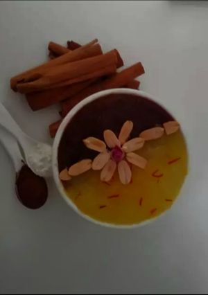 عکسی از دستور پودینگ کاکائو و زعفران