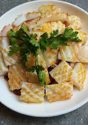 Hình của món Mực áp chảo.