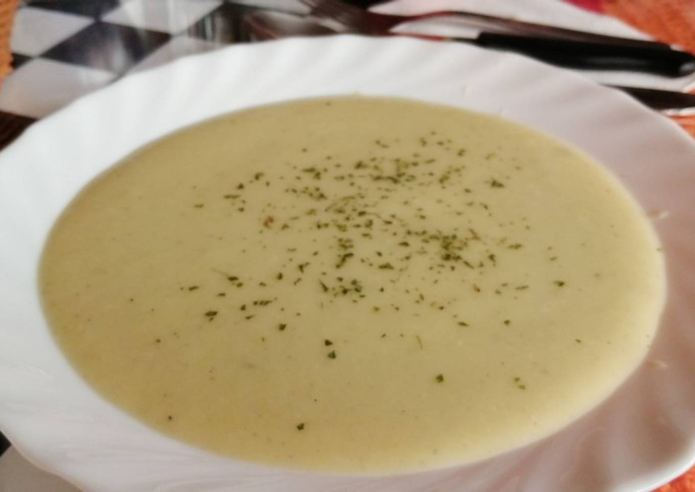 Crema de Calabacín al queso Emmental