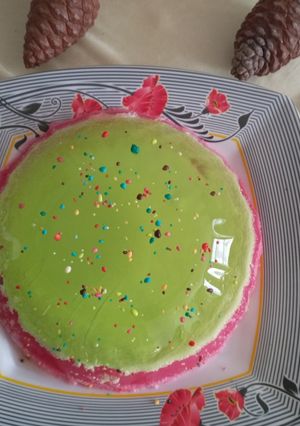 عکسی از دستور ژله دورنگ با خامه