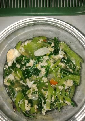 Foto resep Tumis Sawi orak arik telur