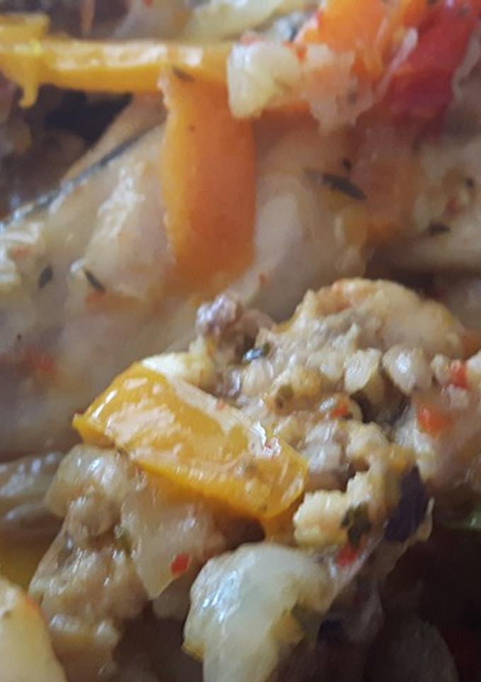 Una foto de Conejo con verduras