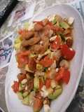 Tartar de aguacate, tomate y melva