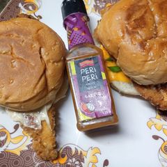 A picture of Crispy chicken peri peri burger.