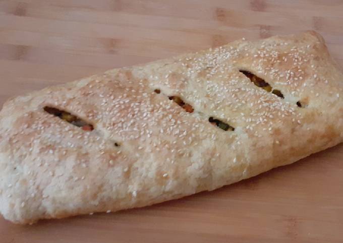 Guida passo passo a Fai  Qualsiasi notte della settimana Strudel di verdure e formaggio morbido