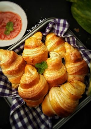 Foto resep Croissant isi sosis ---no korsvet---