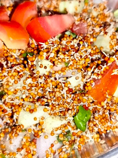 A picture of Sprouted ragi salad.